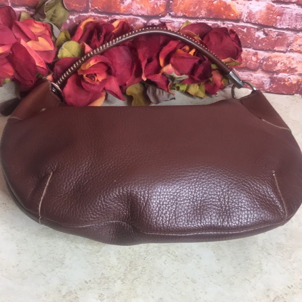 🌟Rossi & Caruso Argentina Brown Pebbled Leather Hobo Bag - Picture 2 of 10